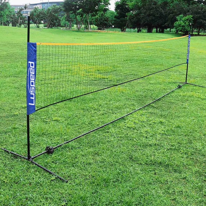Portable Foldable Standard Professional Badminton Net Indoor Outdoor White 5.1m