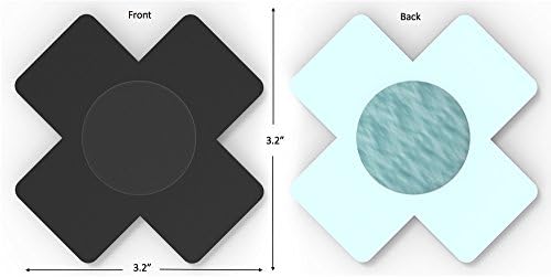 10-pack Disposable X, Plus Sign, Cross Self-Adhesive Satin Nipple Cover Pasties Stickers Black Black Black