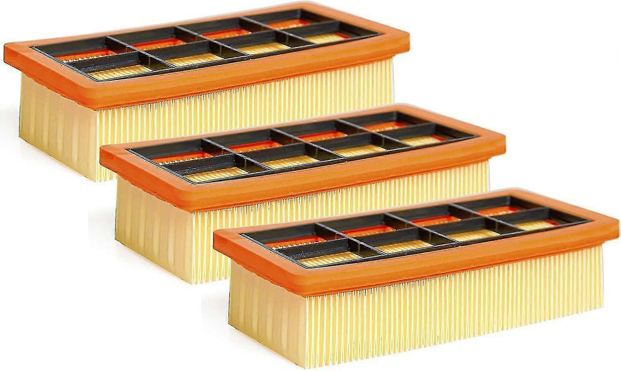 Compatible with Kärcher AD 3200 AD 3 Premium AD 4 Premium Vacuum 3-Pack Flat Pleated Filters 6.415-953.0