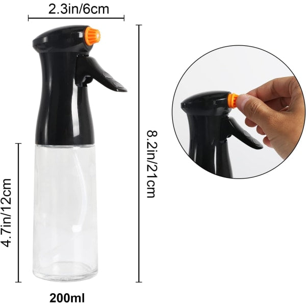 Olive Oil Cooking Spray 200ml Bottle for Air Fryer, Salad, BBQ, Pasta - Kitchen Accessories