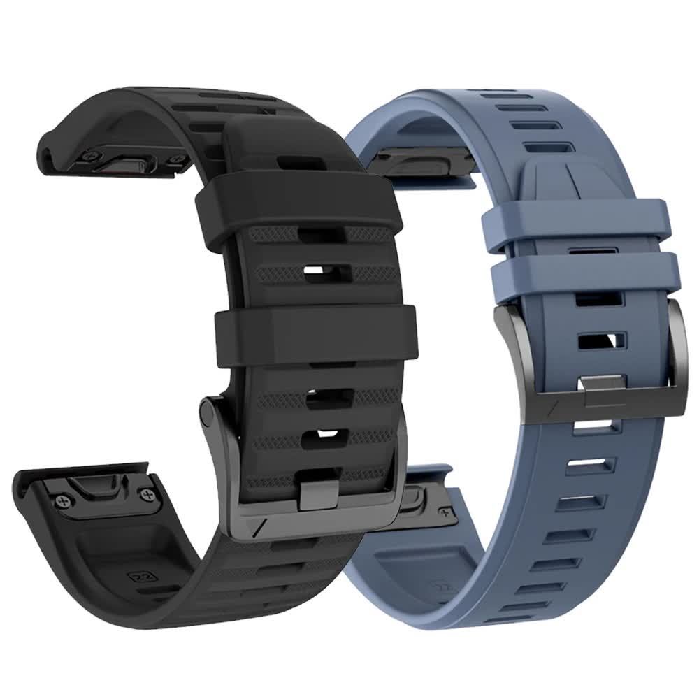 Silicone Strap for Garmin Fenix 7X 7 Pro Solar 6X 6 Sapphire 5 5X Plus 3 3HR Epix Compatible with Garmin QuickFit 22mm 26mm Army Green Watch Band