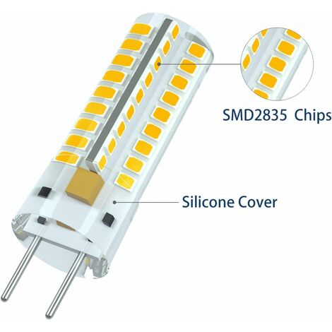 GY6.35 LED bulb, LED G6.35 12V, 7W halogen bulb equivalent to 50W, warm white 3000K, 360° beam angle, for cabinet lighting, non-dimmable (2_MGF