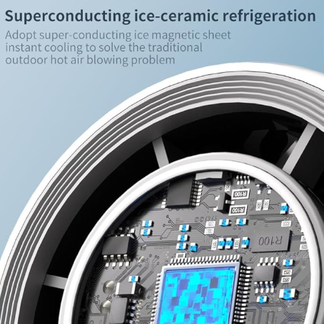 Portable Fan Handheld Mini Turbo Fan Battery , High Speed Powerful Ice Cooling 5 Speed Adjustable Rechargeable Personal Fans for Beach Camping Travel Working (Starry Gray)