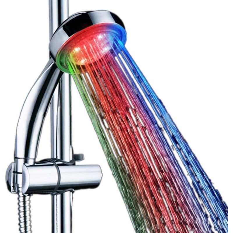 Intetech 7 Color LED Shower Head, Multicolor, Universal Fit
