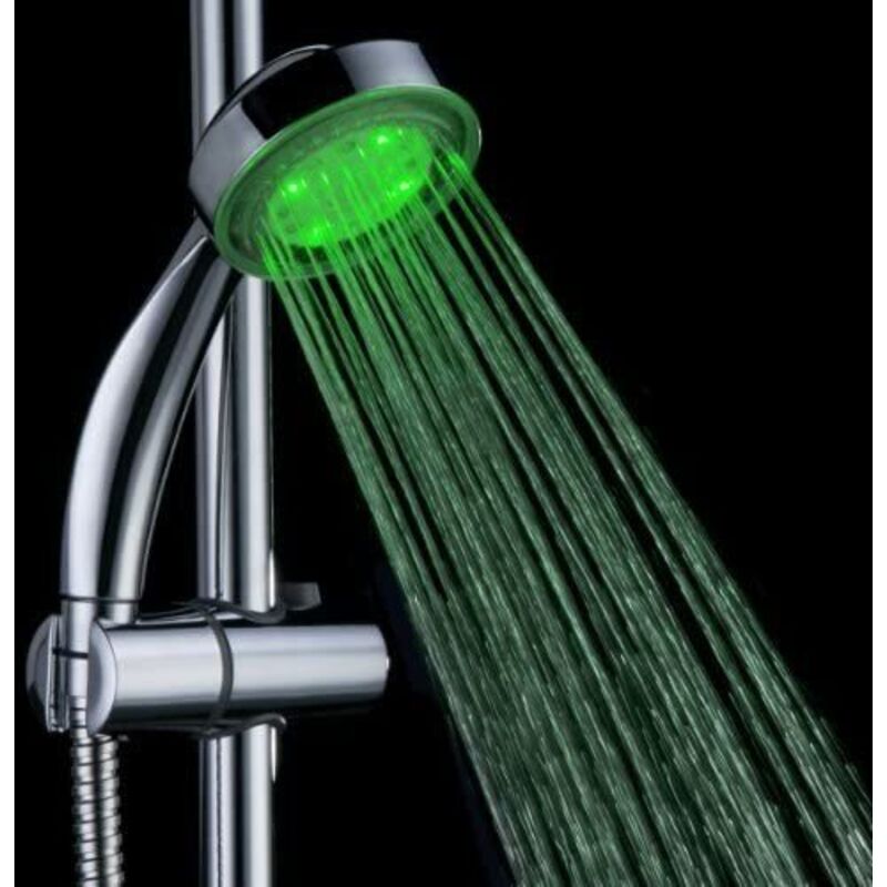 Intetech 7 Color LED Shower Head, Multicolor, Universal Fit