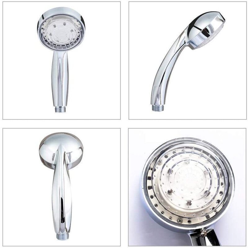 Intetech 7 Color LED Shower Head, Multicolor, Universal Fit