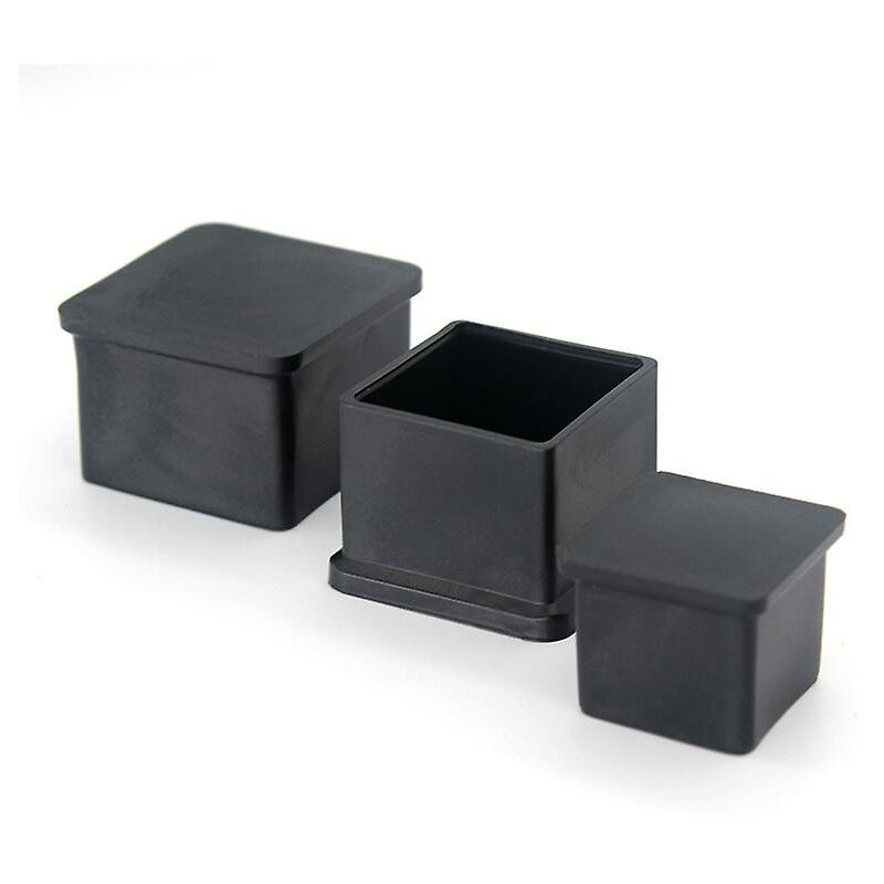 Square Rubber Caps - 30Mm - For Chairs, Tables, Furniture Legs
