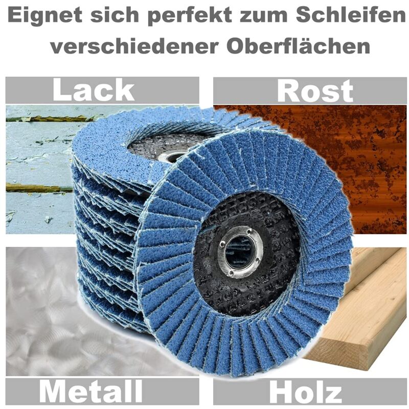 5 pcs 76 X 10Mm Flap Discs - Grit 60 80 120 For 10.8 10 8 12V 12 76 - Accessories For Stainless Steel Wood Grinders And