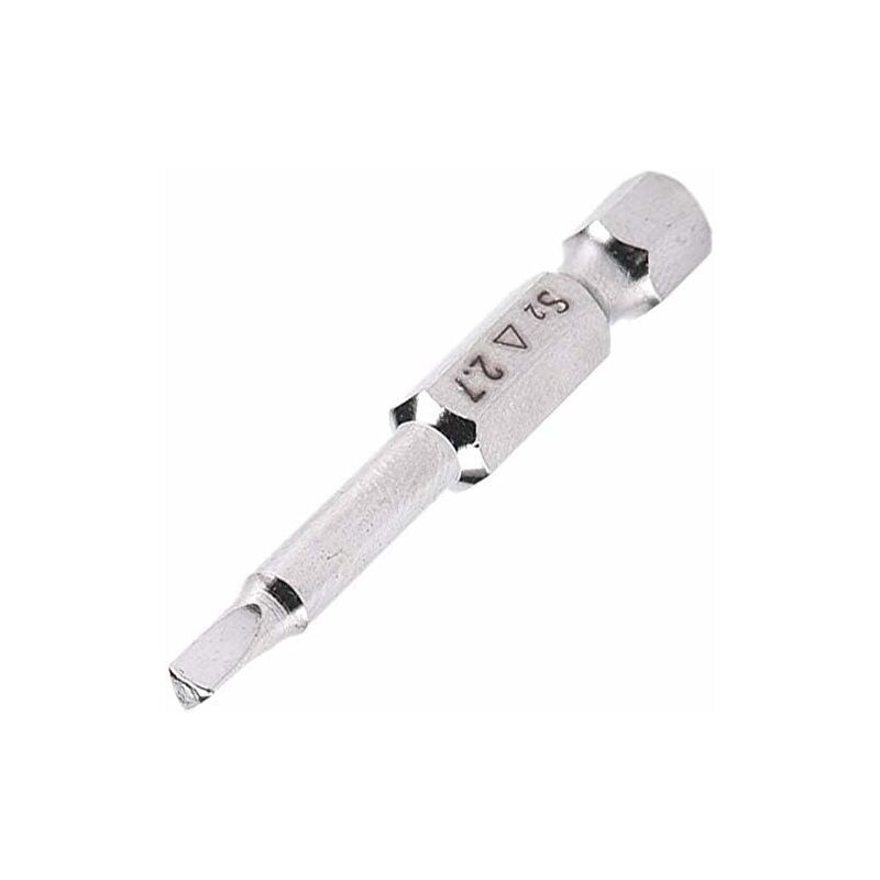 5 pcs Magnetic Triangle Head Screwdriver Bits Set S2 Steel 1.8Mm, 2Mm, 2.3Mm, 2.7Mm, 3Mm, 6.35Mm Hex Shank, 50Mm Length