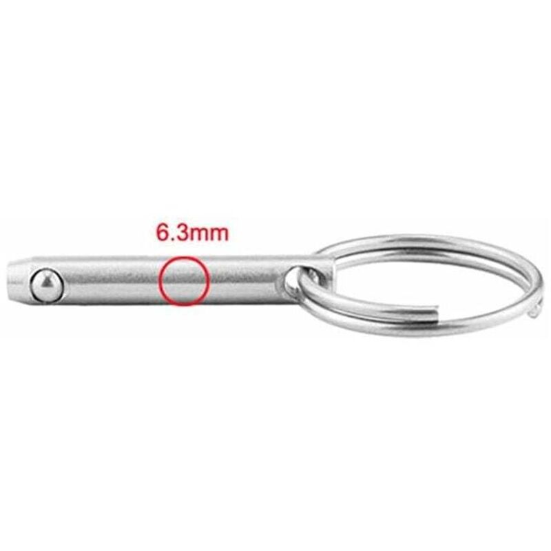 4 pcs Quick Release Ball Pins, 316 Stainless Steel 6.3Mm Diameter Quick Release Pins With Spring Loaded Ball End