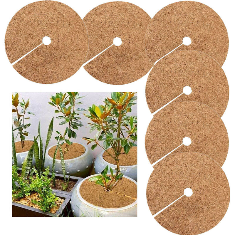 Pieces Mulching Disc, Winter Protection For Potted Plants, Plant Protection Mat, Biodegradable Coconut Mat Plants For