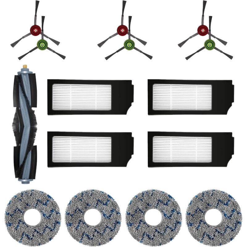 Filter Brush Cloth Replacement Accessories Set For Ecovacs Deebot T20 Omni T10 Omni Deebot X1 Omni X1 Turbo X1 Plus