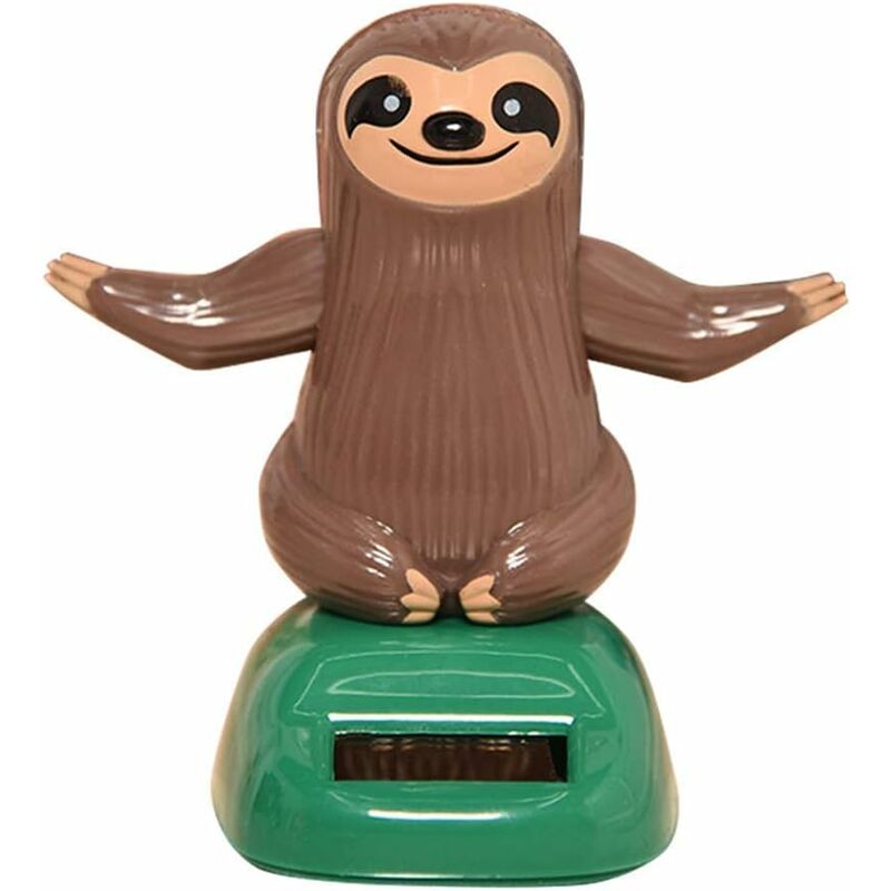 Cute Cartoon Sloth Swing Solar Car DAshboard Interior Decor Ornament Gift Novelty Desk Car Toy Ornament - Durable And