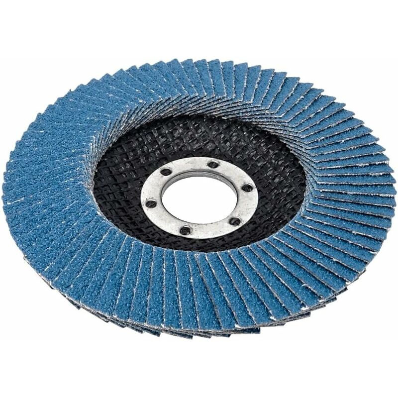 Compartment Discs │ Blue │ 10 Pieces │ Ø 125 Mm │ Grain 73 │ Stainless Steel │ Abrasive Discs │ Flap Discs