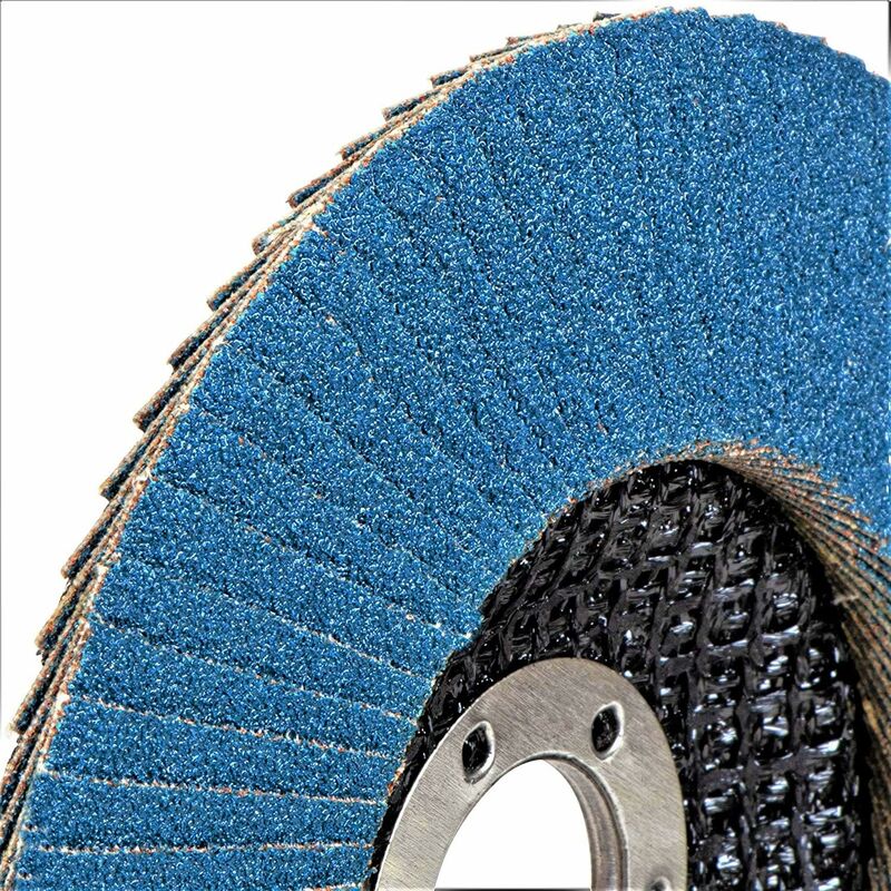 Compartment Discs │ Blue │ 10 Pieces │ Ø 125 Mm │ Grain 73 │ Stainless Steel │ Abrasive Discs │ Flap Discs