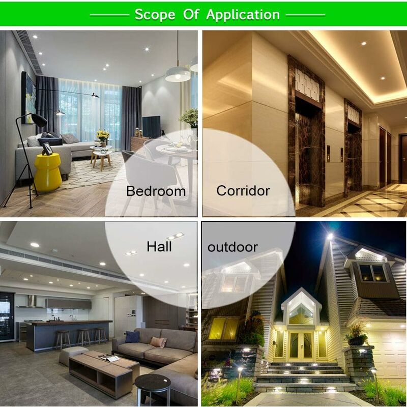 Dimmable LED Gx53 7W 85-265V Cabinet Light Die-Cast Aluminum Wall Light 4 pcs Cool White 6000K