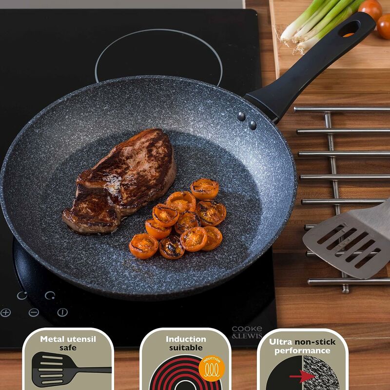 24 Cm Non-Stick Frying Pan, Forged Aluminum, Durable Non-Stick Coating, Pfoa Free - Induction, Dishwasher & Metal
