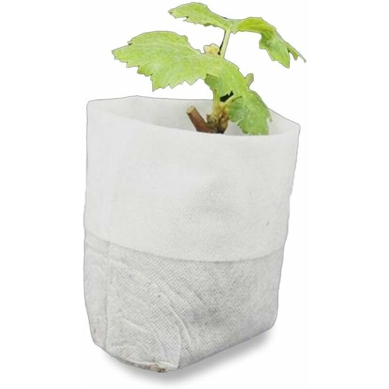 500 pcs Non-Woven Plant Bags, Biodegradable Non-Woven Fabric Plant Bags Seedling Grow Bags For Tomatoes, Flowers,