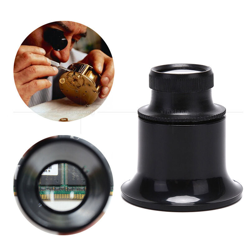 Magnifying Glasses, 20X Magnification Watchmaking Tool Magnifier Loupe Magnifier Set For Watching Jewelry Repair