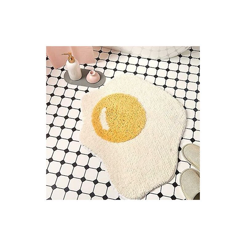Funny Bathroom Rug Egg Pattern Entryway Kitchen Bedroom Carpet Chic Doormat,70 X 58 Cm
