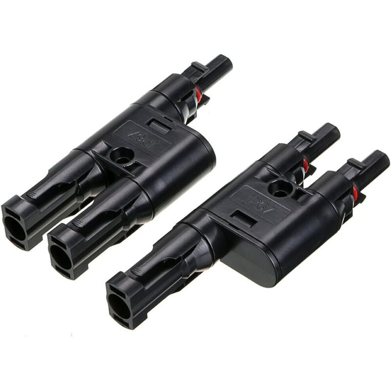 H- 1X Pair Of Solar Panel Connector (1 To 2 Branches), Mc4 Durable And Saving For Family