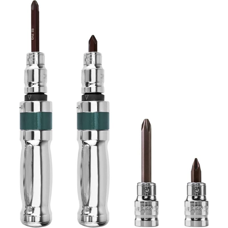 Impact Screwdriver Set, Impact Driver + Adapter + Bits, 12 Pieces, 1/2"