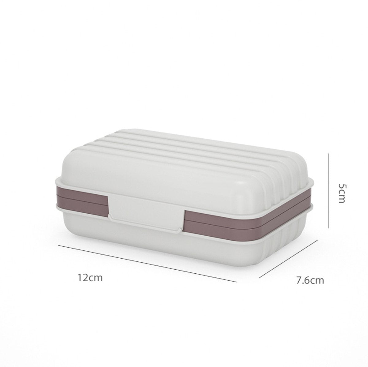 Set of 2 soap dishes with lids, portable soap holder, baby bathroom accessories, travel toiletries, for holidays and trips, 12 x 7.6 x 5 cm, white, orange, PP