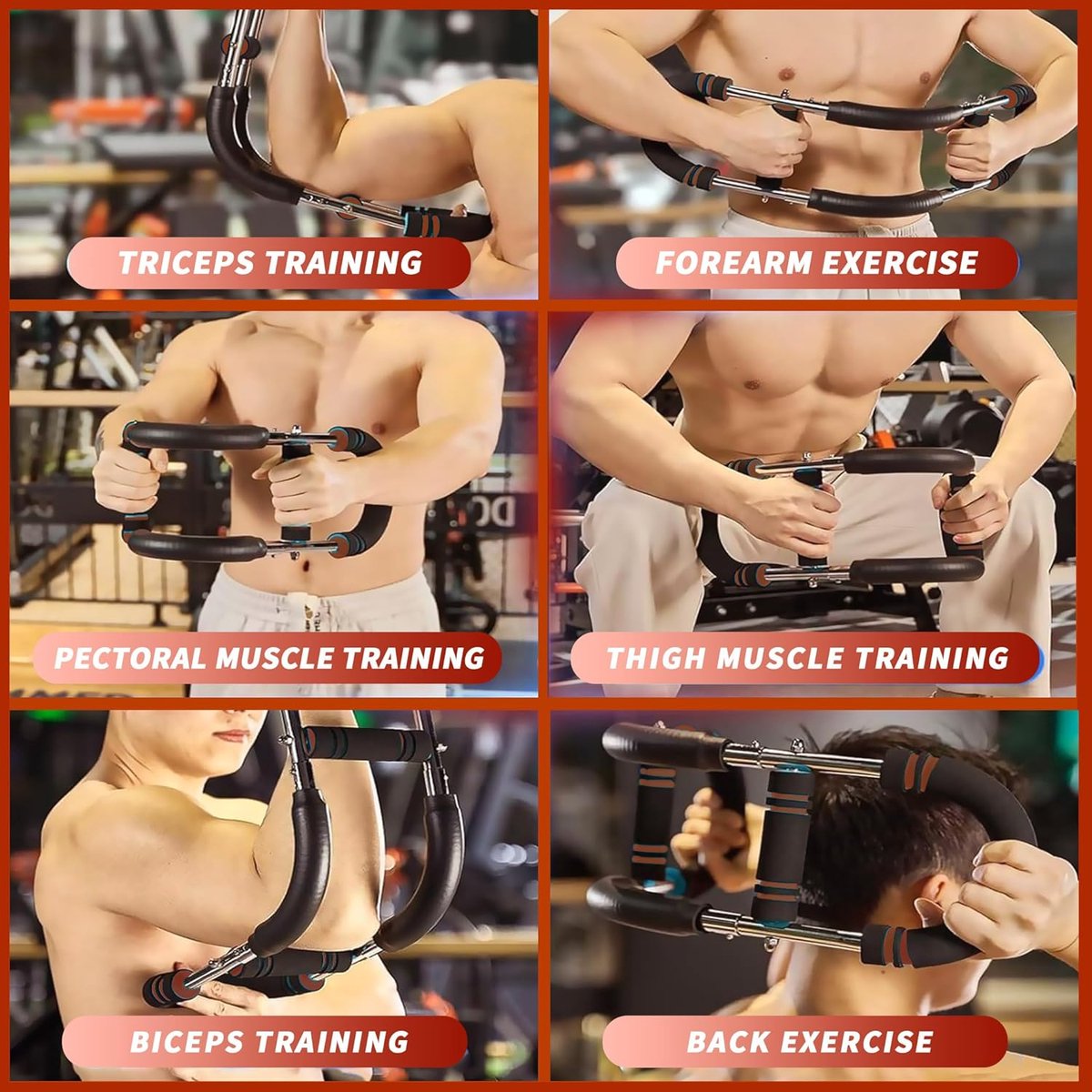 Arm Trainer - U-Shaped Twister - Adjustable Chest Enlarger with 3 Resistance Levels - Detachable Fitness Chest Enlarger - Portable Arm, Chest, and Shoulder Trainer
