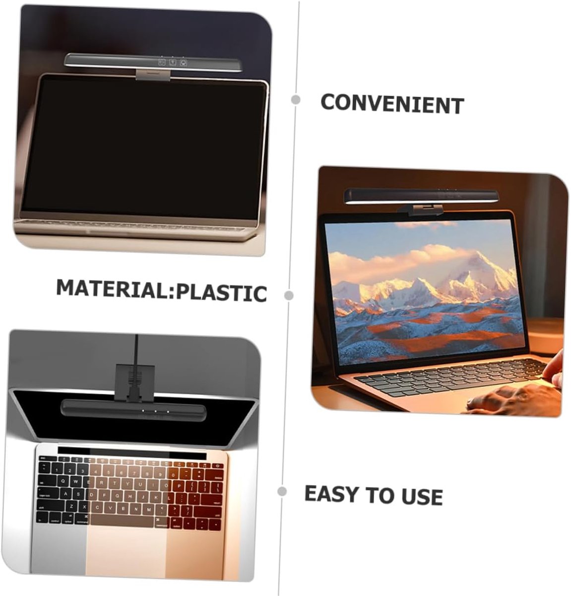 Clip-on desk lamp - LED desk lamp - Clip-on desk lamp - Dimmable - Home office - Reading lamp - Clip-on lamp - Black