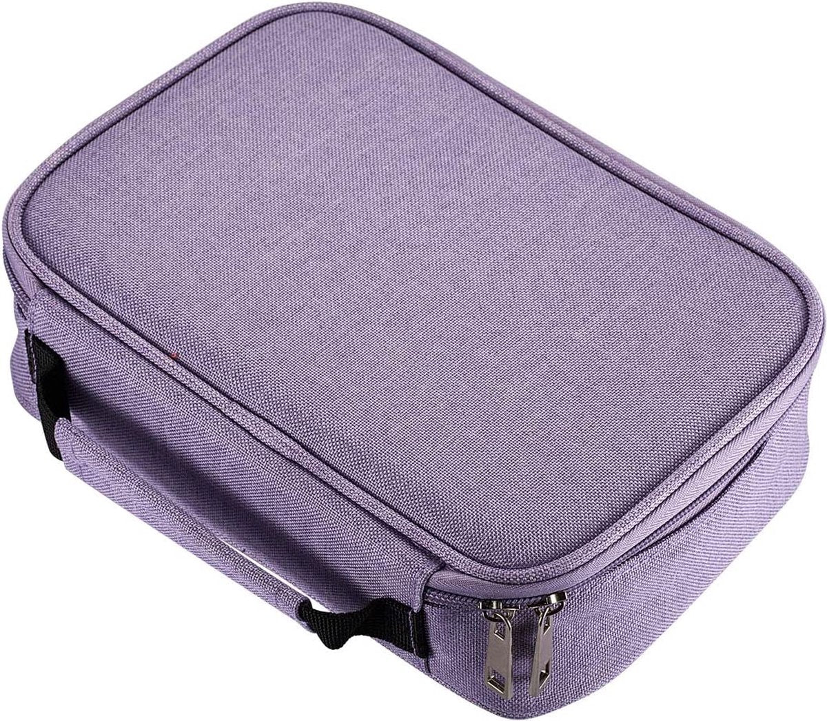 AMGOMH 72-slot pencil case, large capacity, student stationery, colored pencils, with inner pocket for small gadgets (purple)