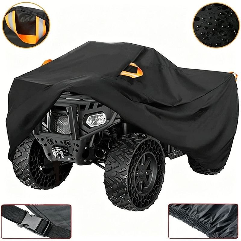 210D ATV Cover - Waterproof and Sunscreen Beach Car Cover, Four-Wheel Off-Road Vehicle Cover(L(200*95*106CM))