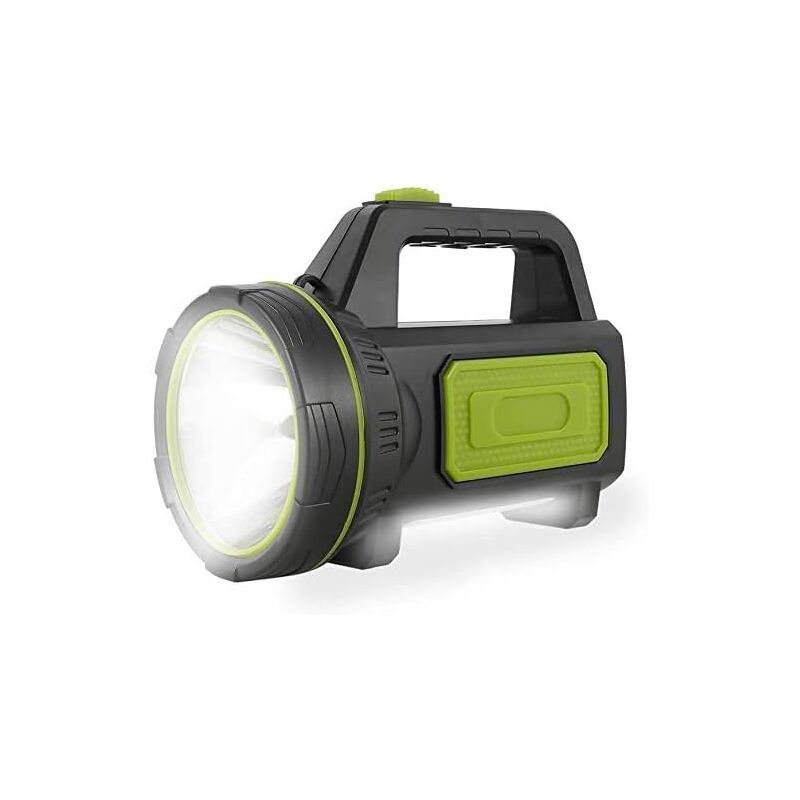 USB Rechargeable LED Flashlight with Side Light, Waterproof Emergency Torch