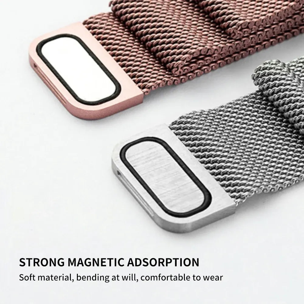 Milanese Watch Band Compatible with Apple Watch Ultra 2 3 Series 11 10 9 8 7 6 5 3 SE Champagne, 42mm 44mm 45mm 46mm 49mm