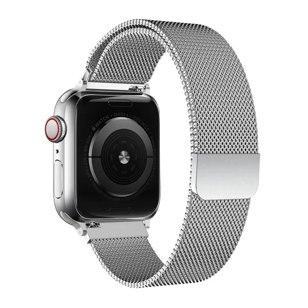 Milanese Watch Band Compatible with Apple Watch Ultra 2 3 Series 11 10 9 8 7 6 5 3 SE Champagne, 42mm 44mm 45mm 46mm 49mm