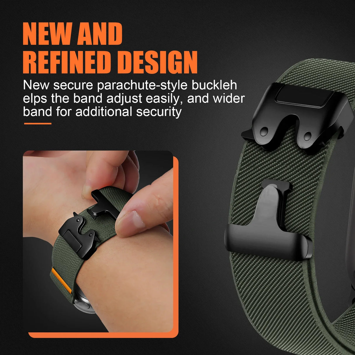 Paracord Watch Band Compatible with Apple Watch Ultra 2 Series 10 9 8 7 6 3 SE Army Green, 42mm 44mm 45mm 46mm 49mm