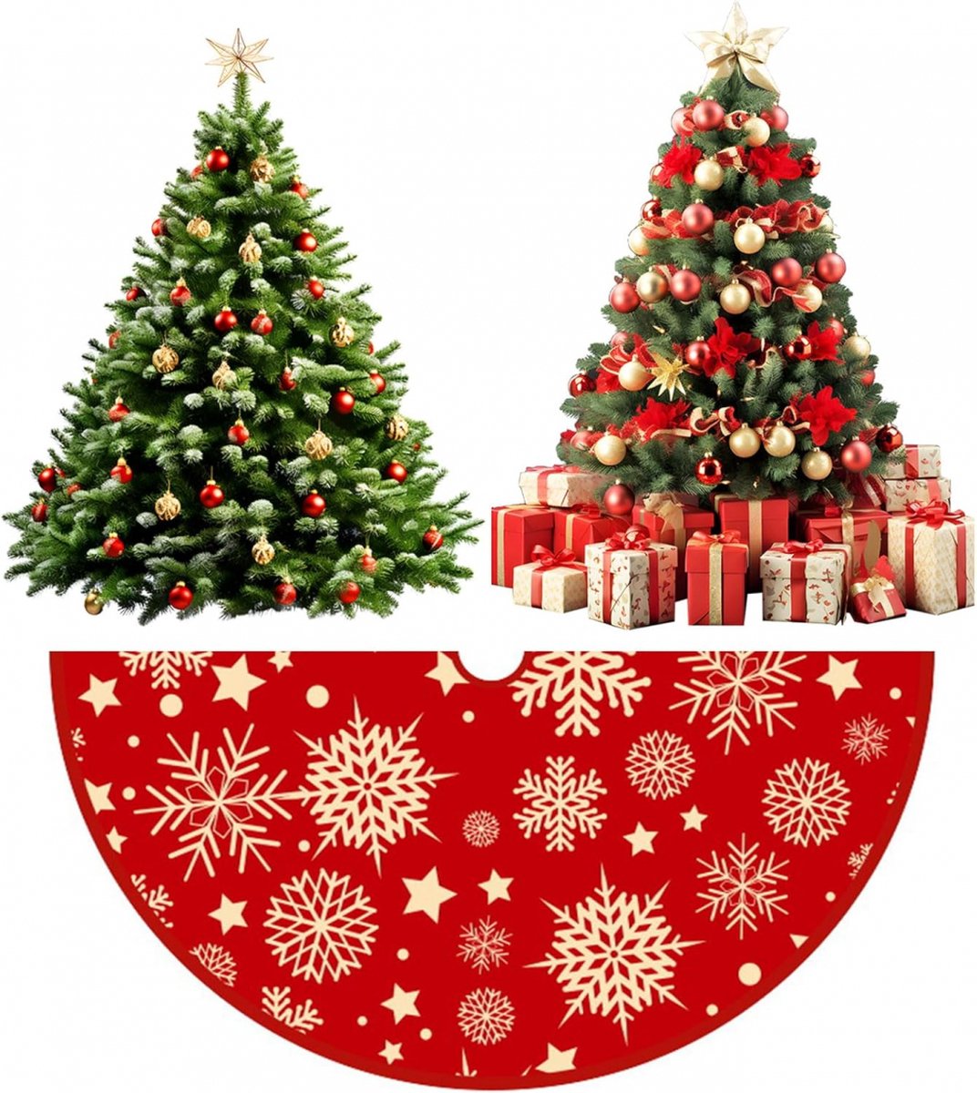 Christmas tree skirt - Christmas tree rug - Christmas rug - Tree blanket - Christmas tree rugs - 90 cm - Christmas tree decoration - Christmas tree rug for under the Christmas tree - Christmas - For Christmas decorations for the holidays