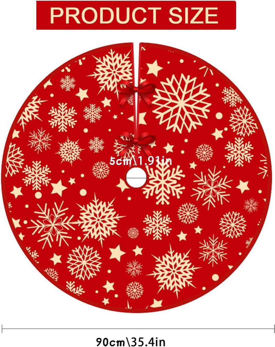 Christmas tree skirt - Christmas tree rug - Christmas rug - Tree blanket - Christmas tree rugs - 90 cm - Christmas tree decoration - Christmas tree rug for under the Christmas tree - Christmas - For Christmas decorations for the holidays