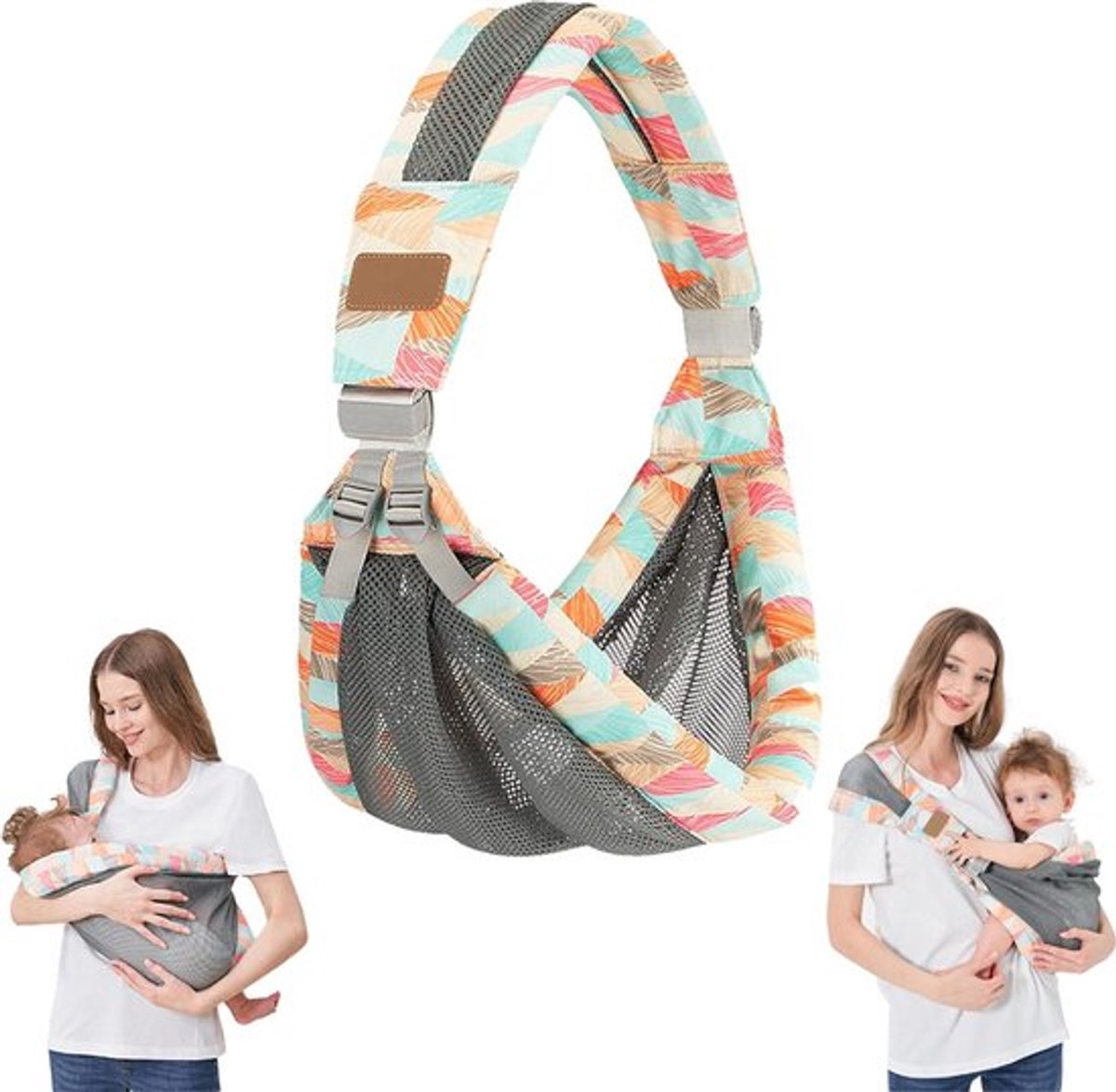 Baby Carrier - Ergonomic Baby Carrier - Front Carrier - Baby From Birth To 3 Years - Hip Carrier - Baby Carrier - Baby Carrier - Baby and Toddler Hip Seat - Comfortable & Fast - Breathable - Adjustable - For Front, Hip and Back - Colorful