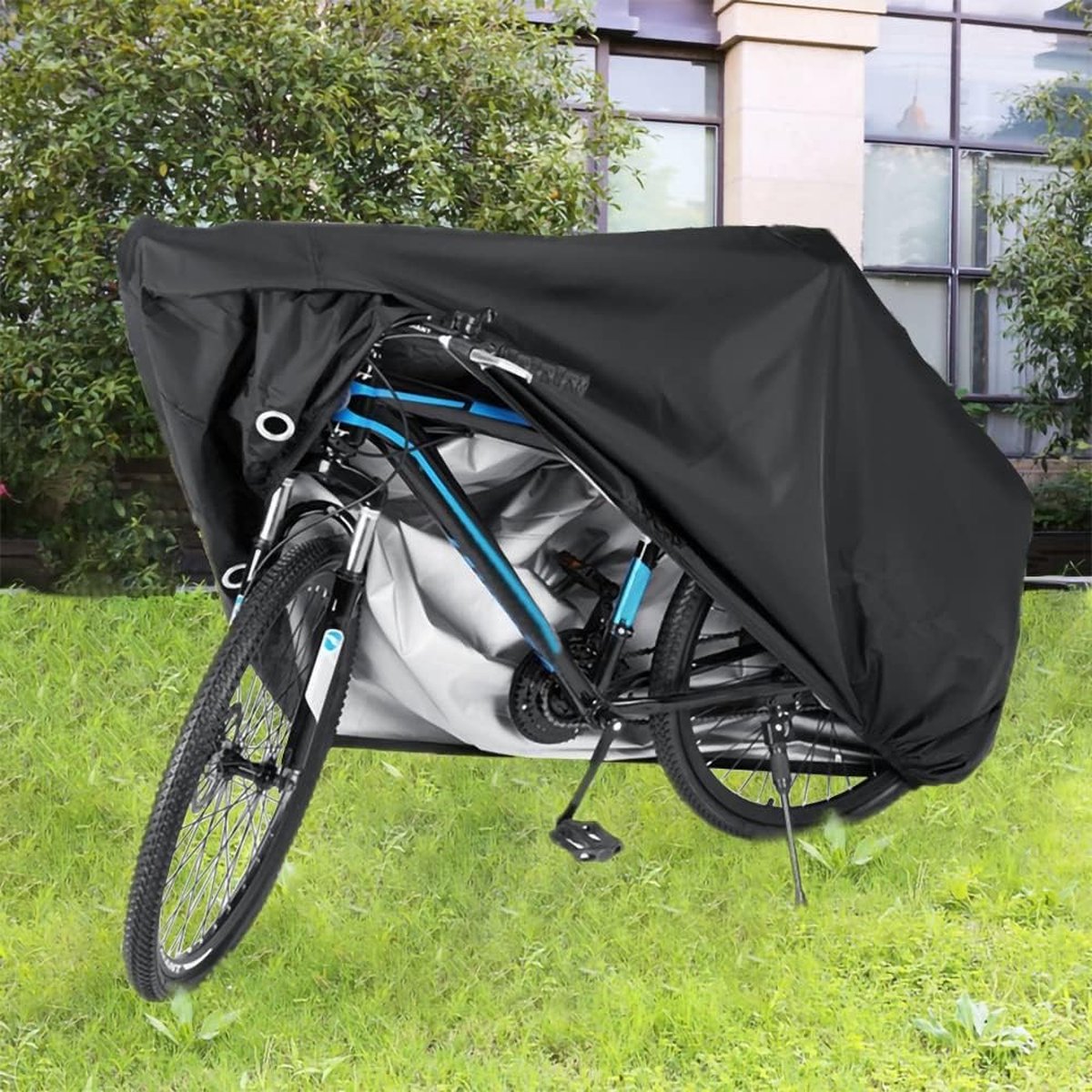 Universal Bike Cover for All Bikes - Waterproof Ultra Strong Oxford - Bike Cover for 1 / 2 Bikes - Bike Protective Cover - Bicycle Cover - Electric Bike, Mountain Bike, Etc - Black - For Bike Carrier and Storage