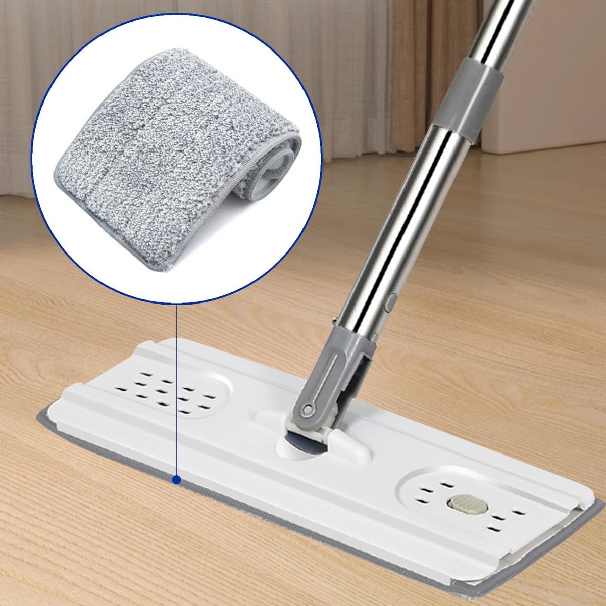 Mop Pad Refills - 10 Pieces - Mop Refill - Mops - Wet and Dry for Home Cleaning - Viscose Mop - Microfiber Mop Cloth - Scratch Anet - Washable Microfiber Mop Pads - Replacement Cloth - Flat Mop Pad - Floor Wiper