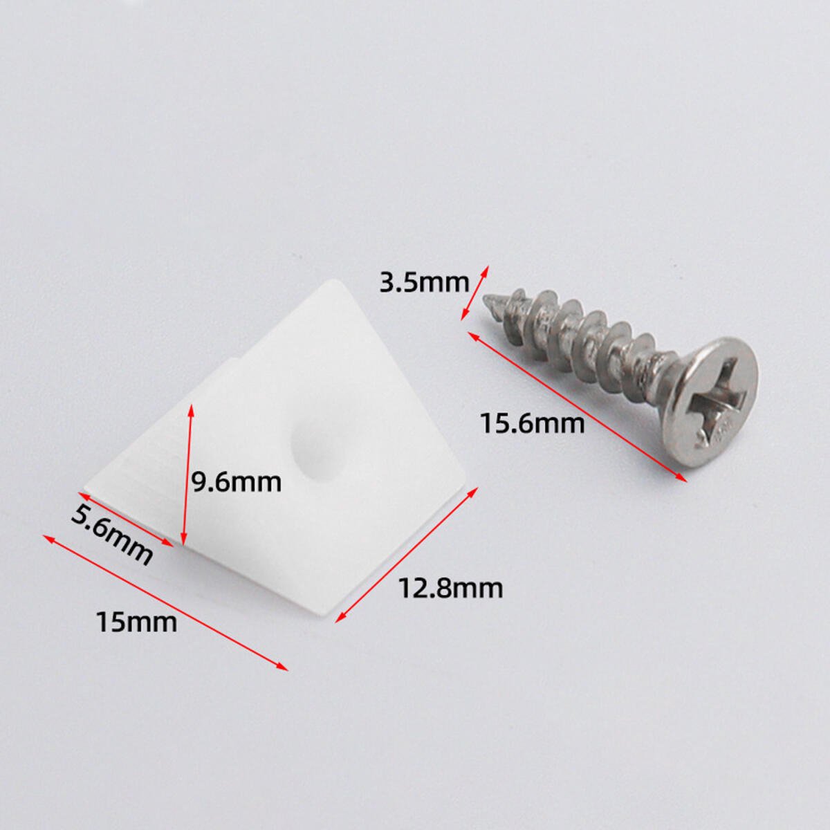 50 pieces - drawer wedges - drawer repair kit - L-shaped drawer wedges - with screws - mounting wedges - drawer back supports - cabinet shelf support - plastic drawer reinforcement repair kit - for home repair and furniture - 15*12.8*9.6 cm - white