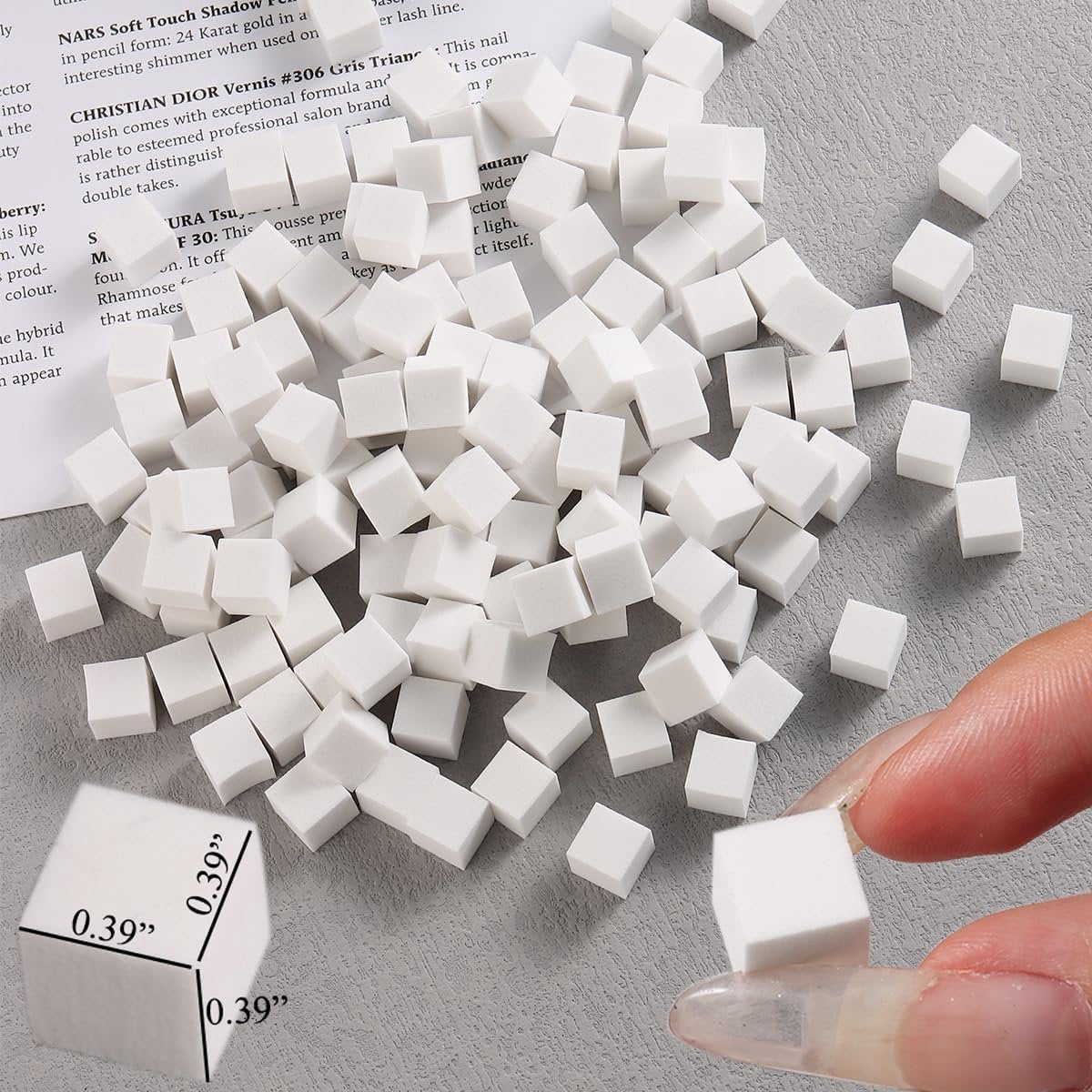 Nail Sponge SET - 100 Pieces - Nail Sponge with Metal Gripper - Soft Nail Sponges - Ombre Nail Brush - Nail Tools - For Gradient and Halo Nail Art - Professional Nail Tools and Accessories