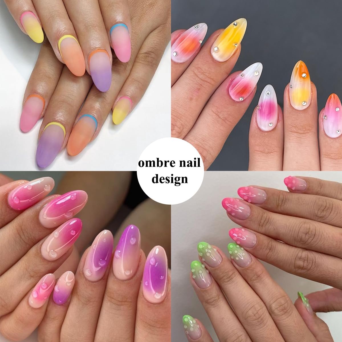 Nail Sponge SET - 100 Pieces - Nail Sponge with Metal Gripper - Soft Nail Sponges - Ombre Nail Brush - Nail Tools - For Gradient and Halo Nail Art - Professional Nail Tools and Accessories