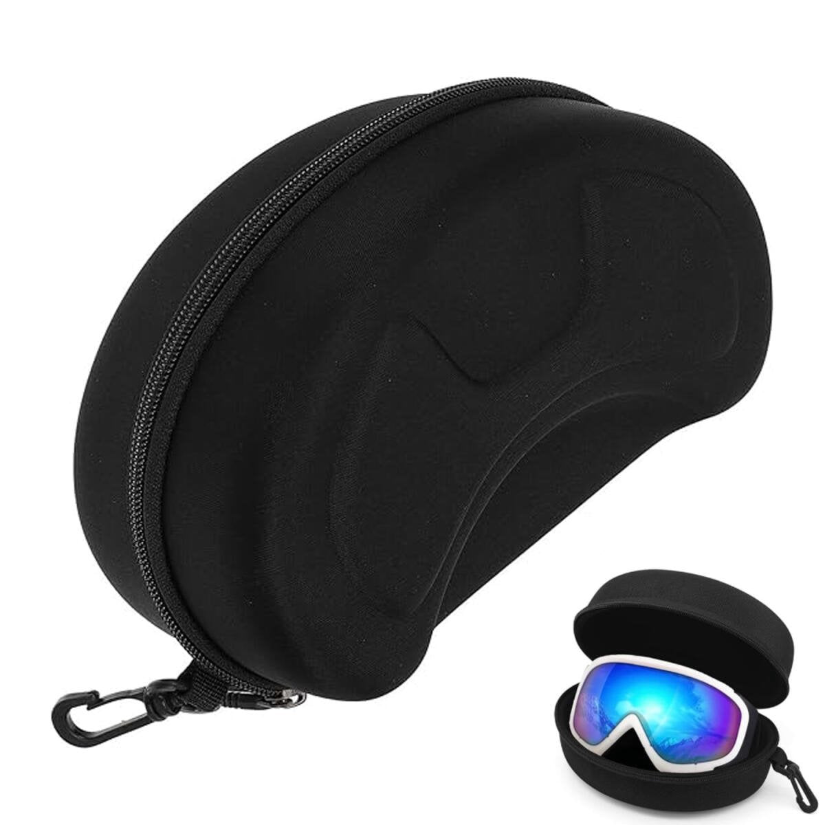 Ski goggles case - Sunglasses case - Glasses case - Glasses case - Ski goggles storage case - ski goggles protective cover - storage box - protective cover - with hook - for ski goggles, sunglasses, sports glasses, sunglasses and reading glasses - 20*12*1