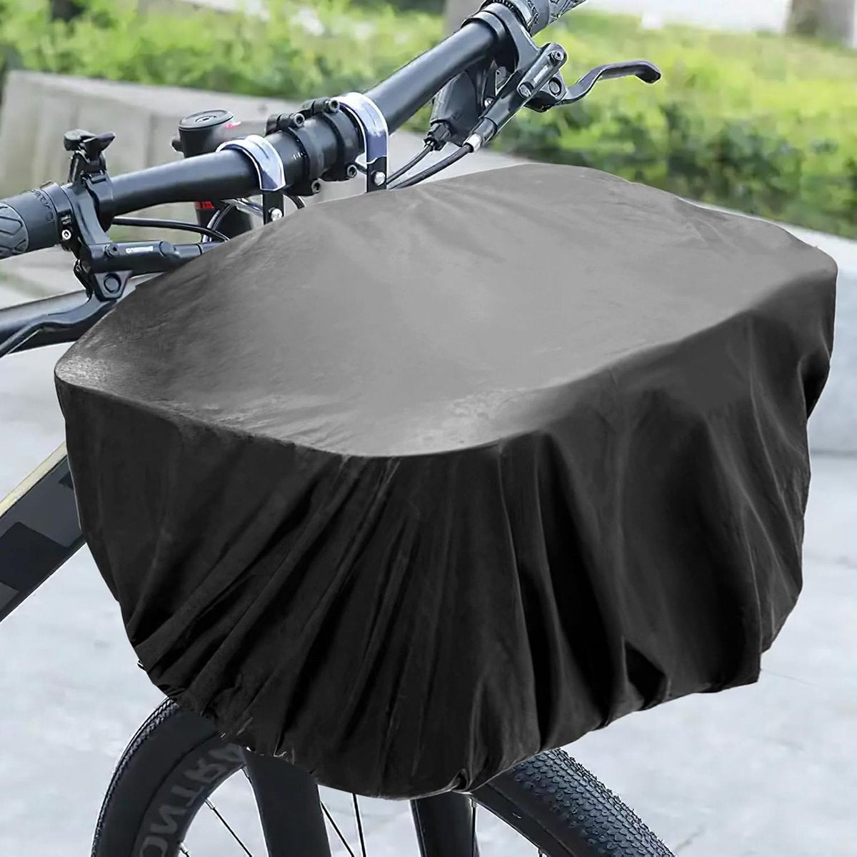 Bicycle crate cover - Bicycle covers - Rain cover - Rain cover for bicycle basket - Rain cover for electric vehicles - Waterproof bicycle basket cover - Universal waterproof bicycle basket protector - Dust cap - Adjustable cover - Water-resistant - 54*47