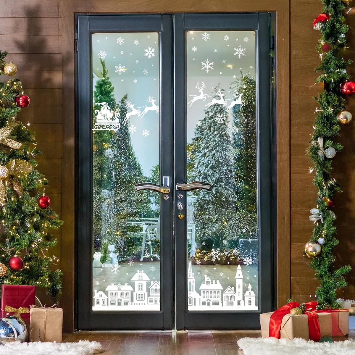 Christmas window stickers - 9 pieces - Window Decoration Stickers - Window Decoration Christmas - Christmas Decoration - Christmas Stickers - Window Stickers - Indoor Christmas Decoration - Reusable - Window Decoration - PVC - Christmas static window stic