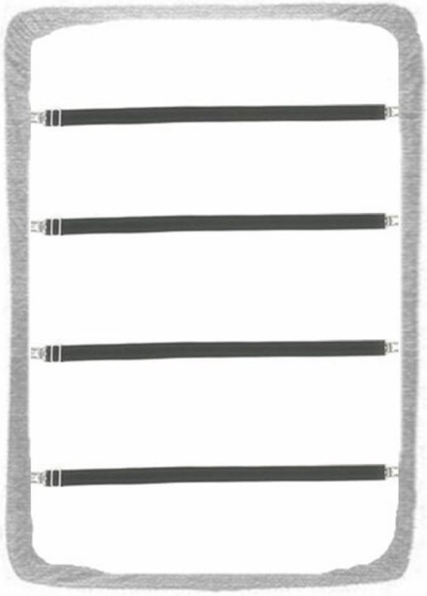 4 pieces - 70-230 cm Sheet tensioners - Sheet clips - Duvet tensioners - Duvet clamps - Bed sheet clamp - Sheet braces - Elastic fitted sheet tensioners - Adjustable - for sheets, ironing board, mattress or sofa