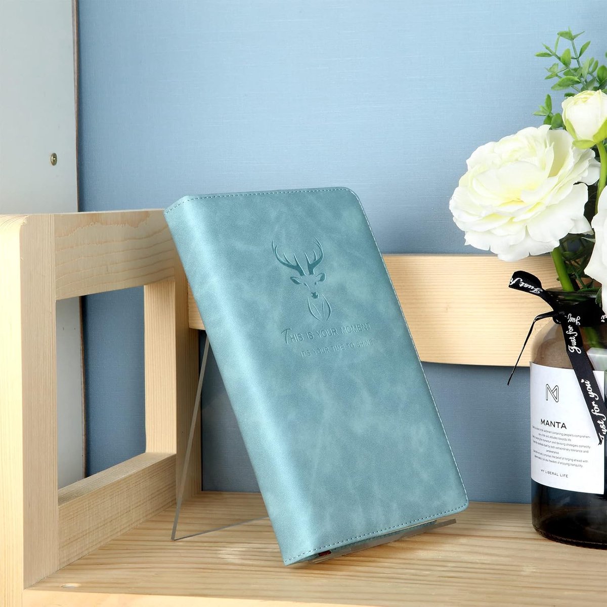 Bookends - 8 Pieces - Plate Holder - Sliding Stand - Phone Holder - Business Card Holder - Book Stand - Durable - Adjustable - Transparent - For Books, Cookbooks, Magazines, Postcards, Artwork - Acrylic - 10*11.5*13cm