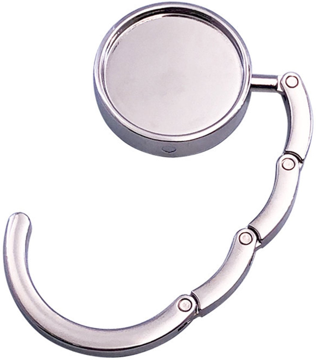 3 pieces - Bag hook - Hook for bags and backpacks - Bag hanger - Bag hooks - Bag hooks - Bag hook - Bag hook table - Bag hanger on the table - Silver - Foldable - Zinc alloy - 9.3 * 4.9 cm - for handbag, school bag, headphones, etc.