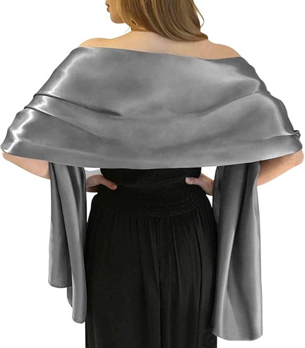 Shawl - Women's Scarf - Thin Wrap Scarf - Stole - Shawl - Silver Gray - 240*65cm - Shawls for Evening Dresses - for Bride Wedding Shawl